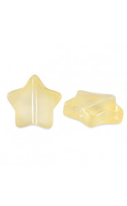 Glass bead 13mm Star - Yellow 